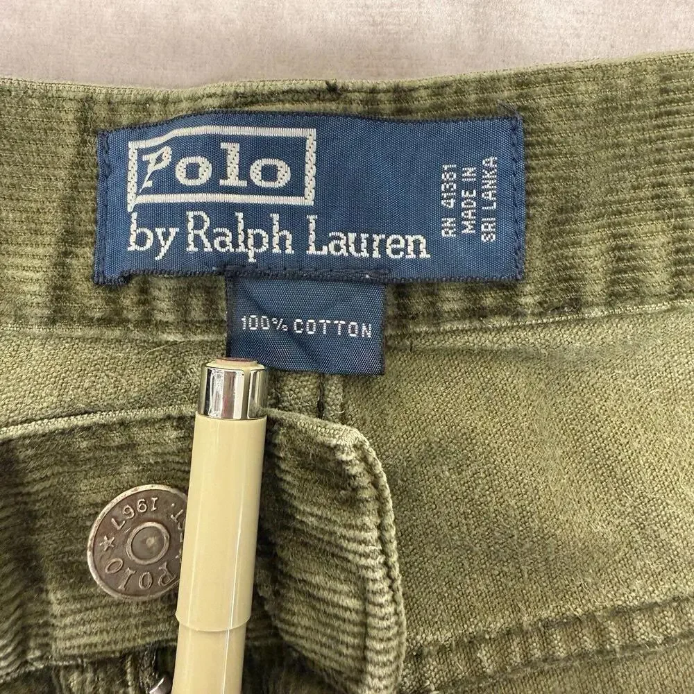 Vintage Ralph Lauren Pants Men Size 40 Brown‎ Corduroy Polo Cords Y2K